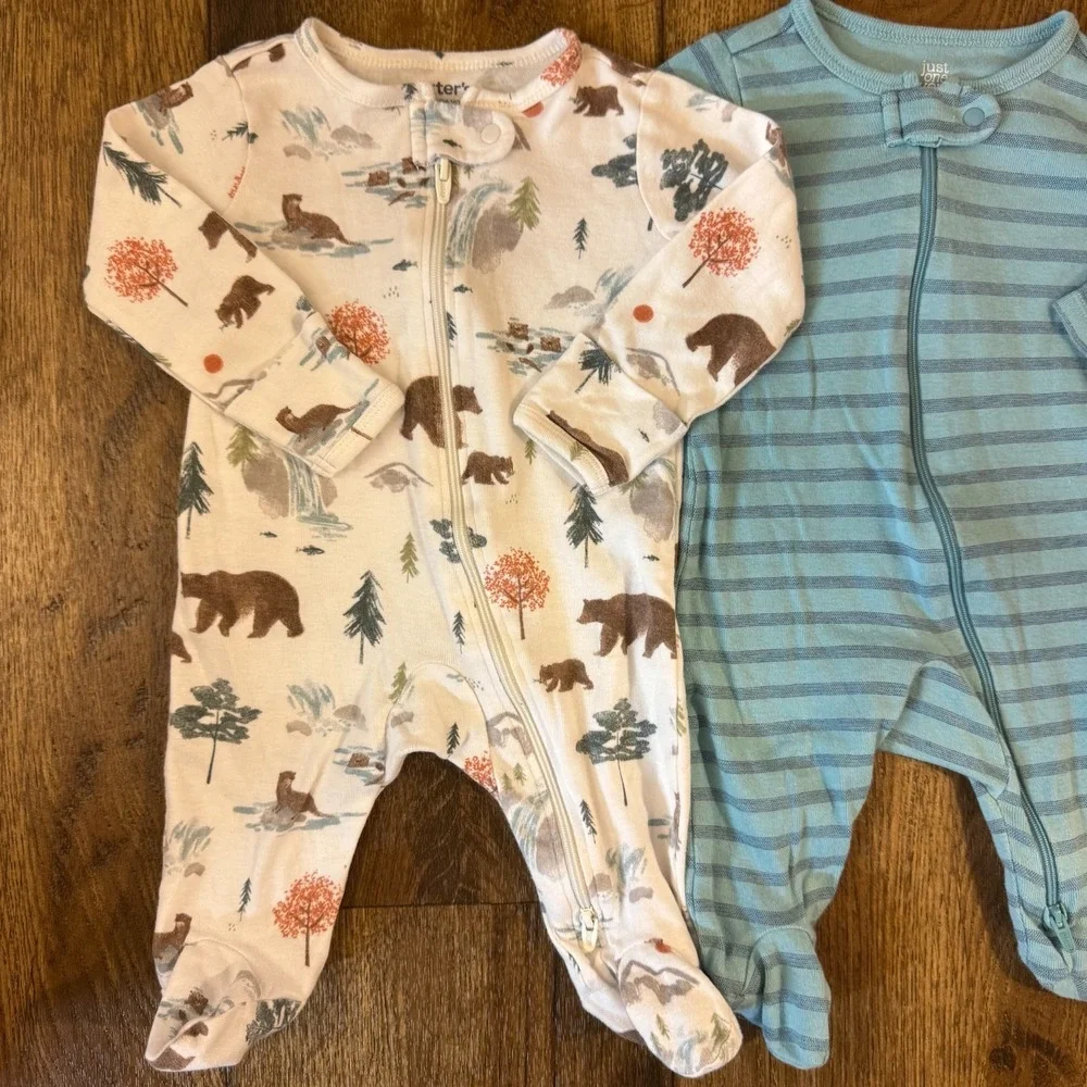 Baby Sleepers Boy 3 Months Outfits Clothes Carter's Sleep N Plays Rompers Footed